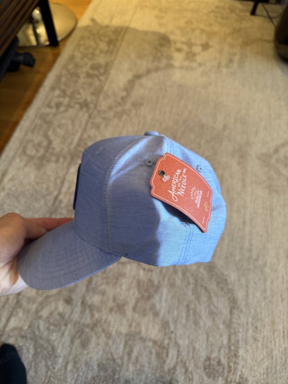Blue Circular Patch Cap With Orange Side Patch NWT